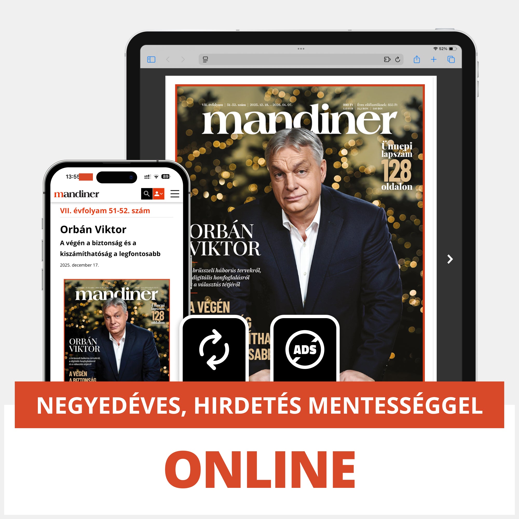 Online negyedéves előfizetés hirdetés mentességgel - DPK